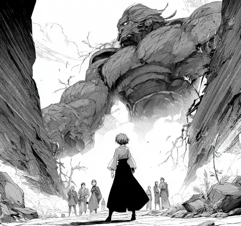 职场题材漫画封面，办公桌前的角色